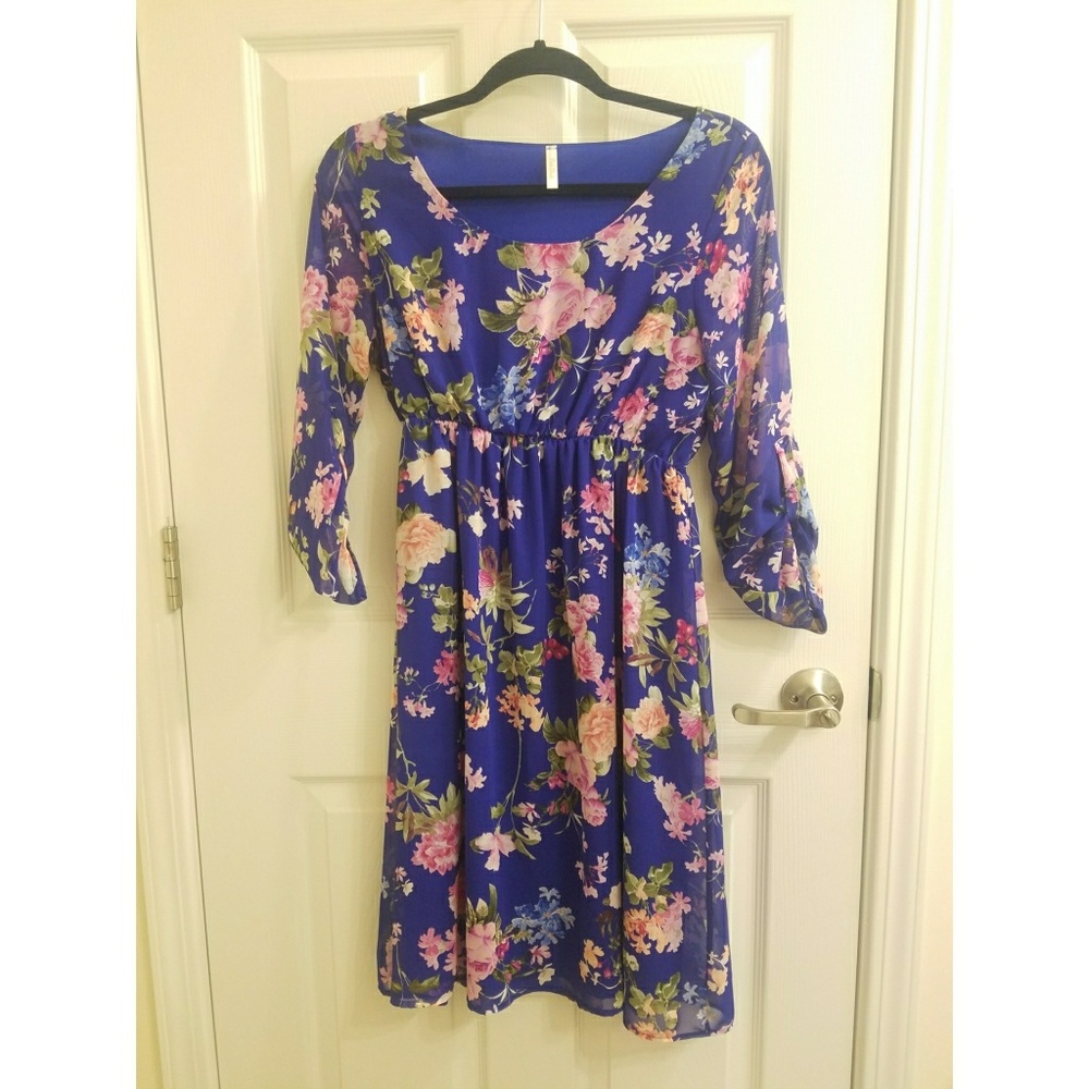 Floral Chiffon Maternity Dress
